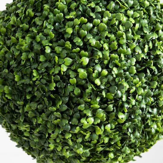 14" UV-Resistant Boxwood Ball Topiaries with Integrated Ground Stakes, 2ct.
